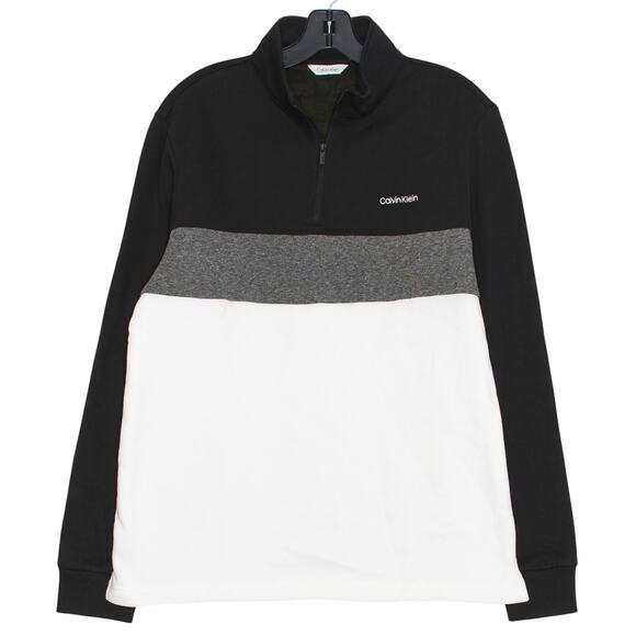 Calvin Klein Other - NWT Calvin Klein Mens Pullover 1/4 Zip Athleisure Minimalist Black White Medium